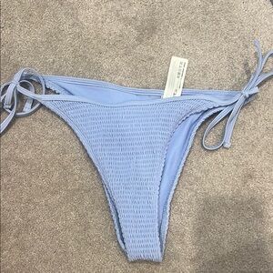 Light Blue smocked Hollister cheeky Bikini Bottom